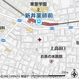 セブンイレブン中野上高田３丁目店周辺の地図