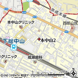 千葉県船橋市本中山2丁目11-16周辺の地図