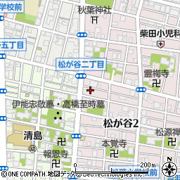 東京都台東区松が谷2丁目30-8周辺の地図