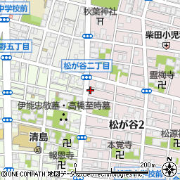 東京都台東区松が谷2丁目30-6周辺の地図