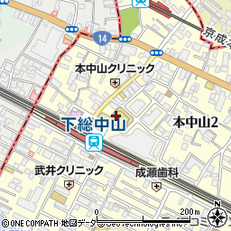 千葉県船橋市本中山2丁目16周辺の地図