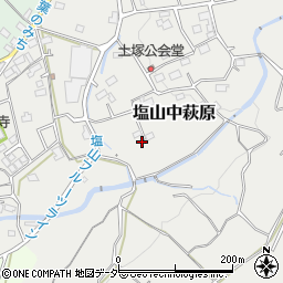 山梨県甲州市塩山中萩原2716周辺の地図