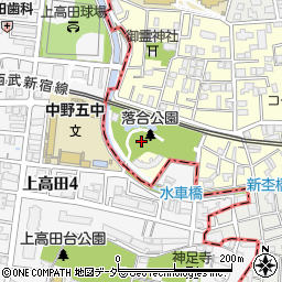 落合公園周辺の地図