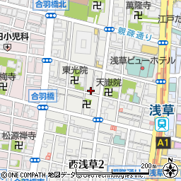 西浅草郵便局周辺の地図