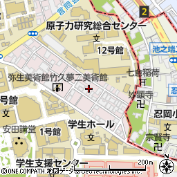 東京都文京区弥生2丁目9周辺の地図