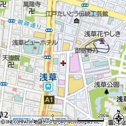 東京都台東区浅草2丁目9周辺の地図