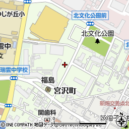 宮沢文化児童遊園トイレ周辺の地図