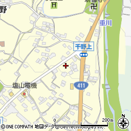 山梨県甲州市塩山千野434周辺の地図