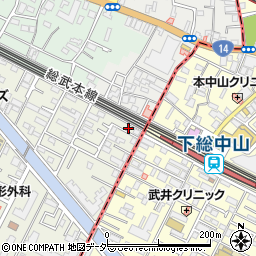 下総中山駅前整骨院周辺の地図