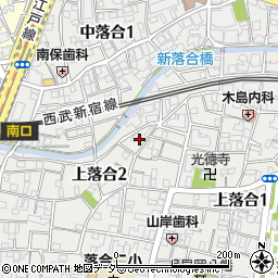 東京都新宿区上落合2丁目5周辺の地図