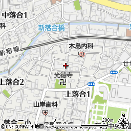 東京都新宿区上落合1丁目22-20周辺の地図