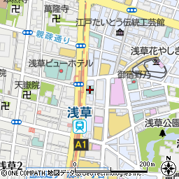 ホテル京阪　浅草周辺の地図
