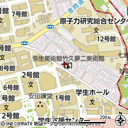 弥生美術館周辺の地図