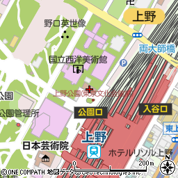 東京都台東区上野公園7-47周辺の地図