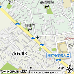 東京新聞　小石川専売所周辺の地図