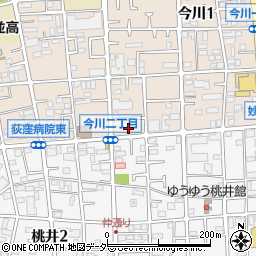 東京都杉並区今川1丁目4周辺の地図