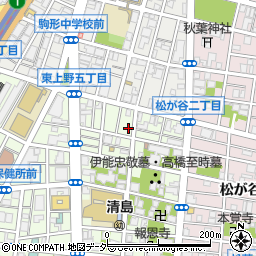 横山人形店　工房周辺の地図