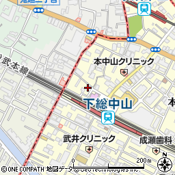 千葉県船橋市本中山2丁目23-14周辺の地図
