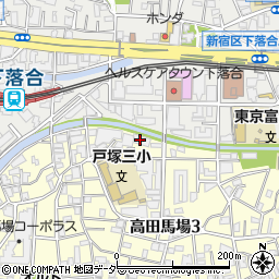 ＳＡＮパーク新宿高田馬場３駐車場周辺の地図
