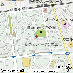 千葉県佐倉市西志津1丁目周辺の地図