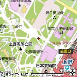 都立上野恩賜公園トイレ１６周辺の地図