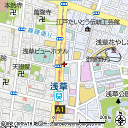 浅草六区ばる周辺の地図