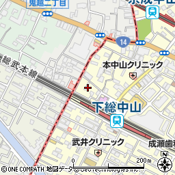 千葉県船橋市本中山2丁目23周辺の地図