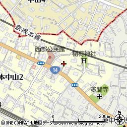 千葉県船橋市本中山1丁目4周辺の地図