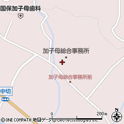 岐阜県中津川市加子母周辺の地図