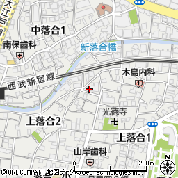 東京都新宿区上落合2丁目4周辺の地図