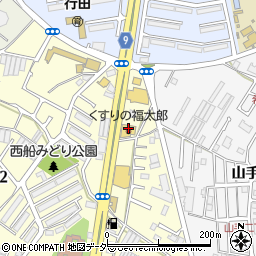 くすりの福太郎行田店周辺の地図