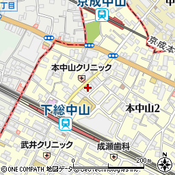 千葉県船橋市本中山2丁目15-10周辺の地図
