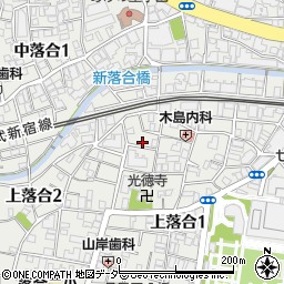 東京都新宿区上落合1丁目22周辺の地図
