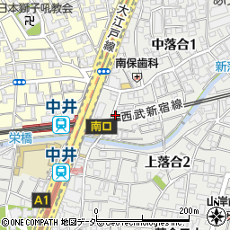 三菱ＵＦＪ銀行中井駅前 ＡＴＭ周辺の地図