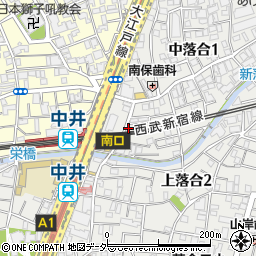 三菱ＵＦＪ銀行中井駅前 ＡＴＭ周辺の地図