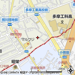 東京都福生市熊川165-1周辺の地図