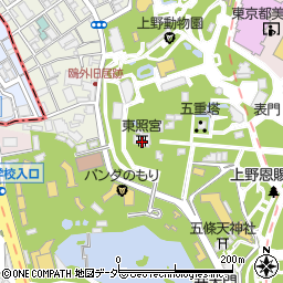 東京都台東区上野公園9周辺の地図