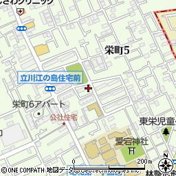 東京都立川市栄町5丁目21周辺の地図