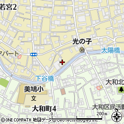 東京都中野区若宮2丁目1-22周辺の地図