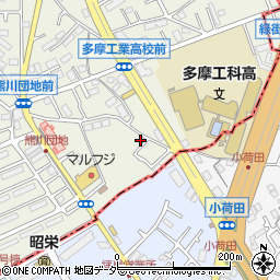 東京都福生市熊川165-3周辺の地図