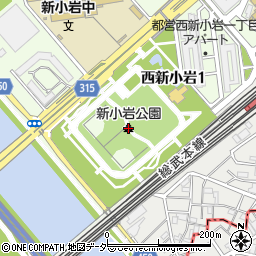 新小岩公園周辺の地図