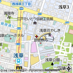 東京都台東区浅草2丁目15周辺の地図