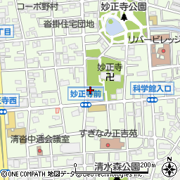 妙正寺会館周辺の地図