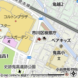 市川簡易裁判所周辺の地図