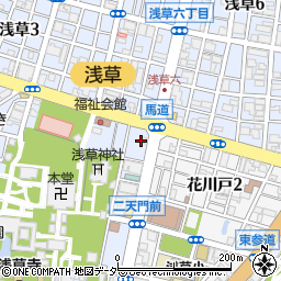 東京都台東区浅草2丁目32周辺の地図