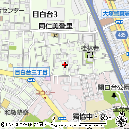 東京都文京区目白台3丁目8-15周辺の地図