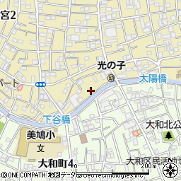 東京都中野区若宮2丁目1-20周辺の地図