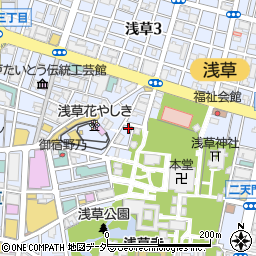 東京都台東区浅草2丁目29周辺の地図
