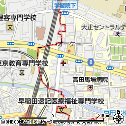 サウンドスタジオノア　高田馬場店周辺の地図