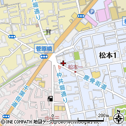 小松川信用金庫菅原橋支店周辺の地図